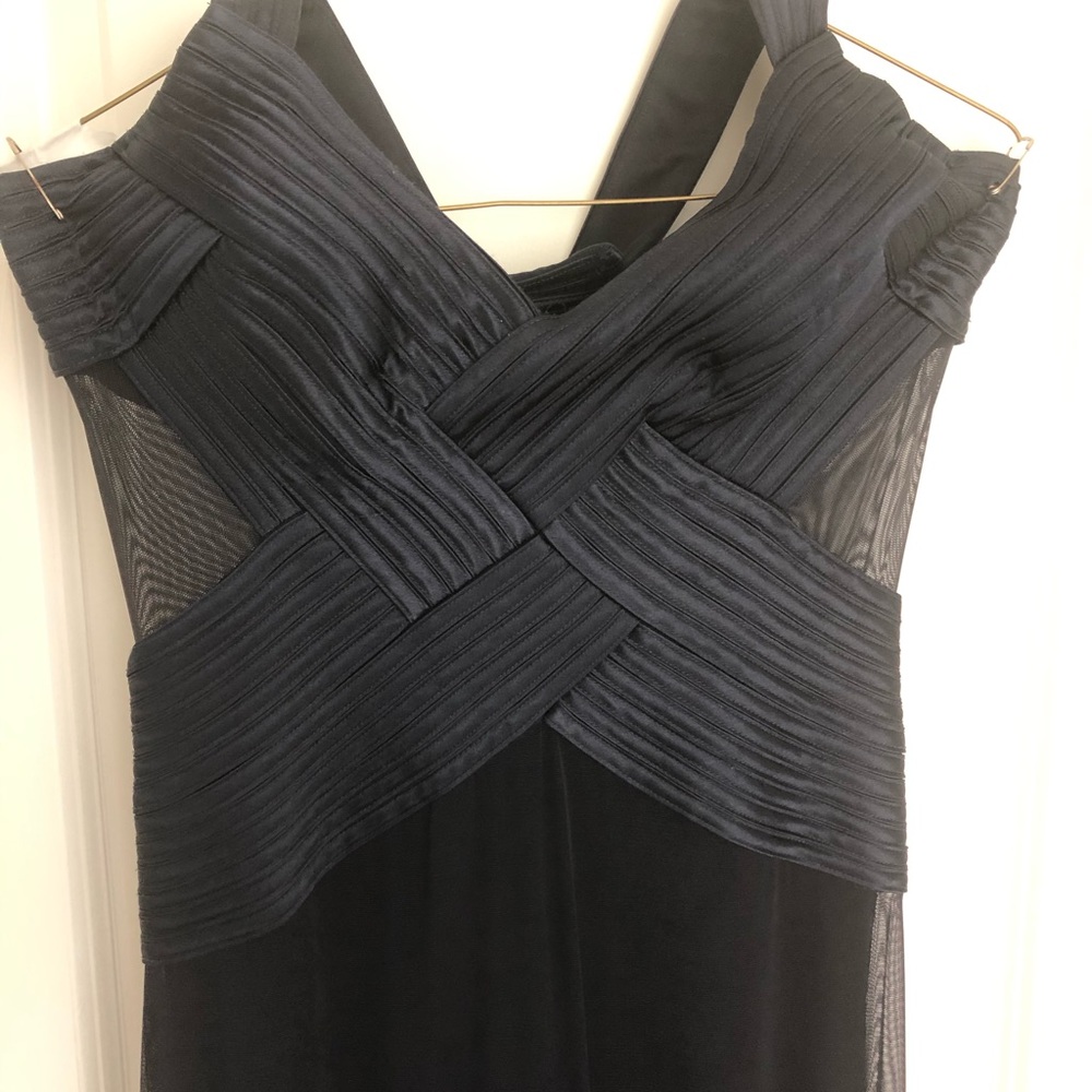 Cache Navy Blue Prom Dress